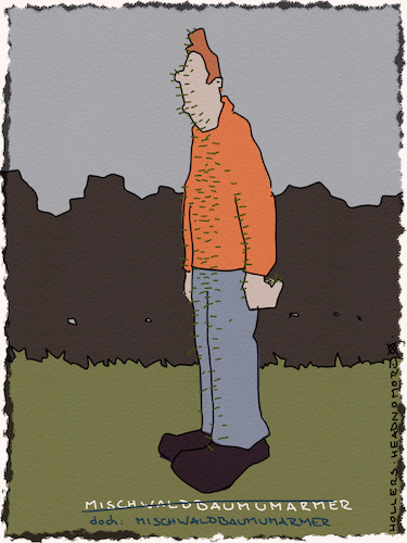 Cartoon: Mischwaldbaumumarmer (medium) by hollers tagged mischwald,baum,baumumarmer,nadelbaum,laubbaum,nadeln,nadelwald,laubwald,korrektur,walderleben,energie,mischwald,baum,baumumarmer,nadelbaum,laubbaum,nadeln,nadelwald,laubwald,korrektur,walderleben,energie