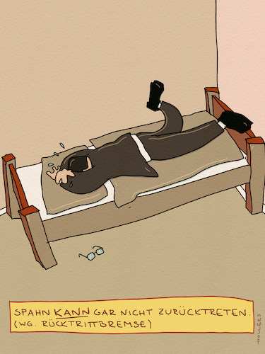 Cartoon: Rücktritt (medium) by hollers tagged spahn,rücktritt,bremse,rücktrittbremse,cdu,bundestag,fraktionsvorsitz,spahn,rücktritt,bremse,rücktrittbremse,cdu,bundestag,fraktionsvorsitz