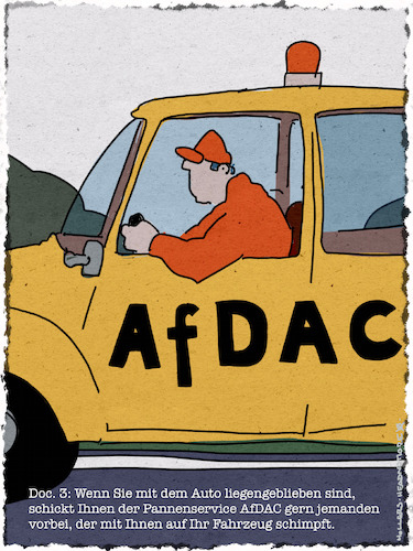 Cartoon: Service (medium) by hollers tagged afd,adac,autos,qualifikation,pannenhelfer,schimpfen,panne,hilfe,notruf,pannenservice,afd,adac,autos,qualifikation,pannenhelfer,schimpfen,panne,hilfe,notruf,pannenservice