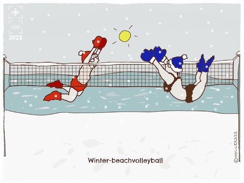 Winter-beachvolleyball