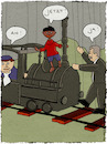 Cartoon: Bahnstreik beendet! (small) by hollers tagged bahnstreik,lokführerstreik,db,gdl,weselsky,streik,gewerkschaft,augsburger,puppenkiste,jim,knopf,lukas,der,lokomotivführer,ah,jetzt,ja