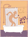 Cartoon: Johnny Rotten taking a shower (small) by hollers tagged johnny,rotten,shower,cat,sex,pistols,singing