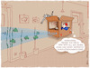 Cartoon: Narrativ (small) by hollers tagged narrativ,sinn,erzählung,katze,fisch,karton,bilder,dimensionen,wahrheit,licht