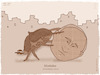 Cartoon: scarabaeus sacer (small) by hollers tagged scarabaeus,mistkäfer,war,putin