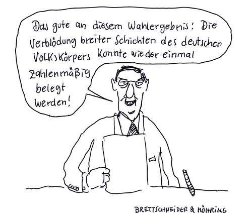 Cartoon: wahlergebnis (medium) by brettschneider und möhring tagged bundestagswahl,wahlergebnis,wahlverhalten,wähler,volkskörper,cartoon,karikatur,brettschneider,und,möhring