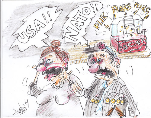 Cartoon: USE! NATO! (medium) by Erki Evestus tagged usa,nato
