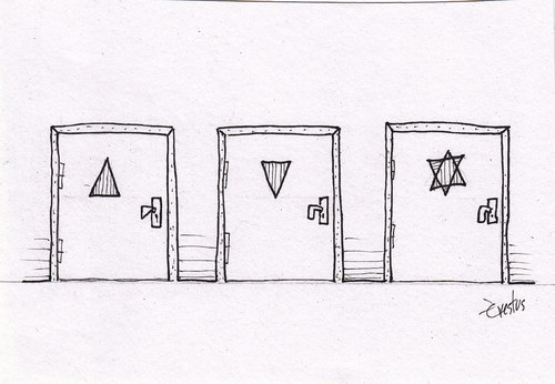 Cartoon: WC (medium) by Erki Evestus tagged wc,judaism