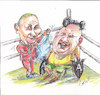 Cartoon: Playoffs (small) by Erki Evestus tagged russia,north,korea,playoffs,boxing