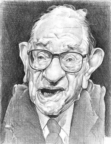 Cartoon: Alan Greenspan (medium) by salnavarro tagged caricature,pencil,international,politcs,finances,word