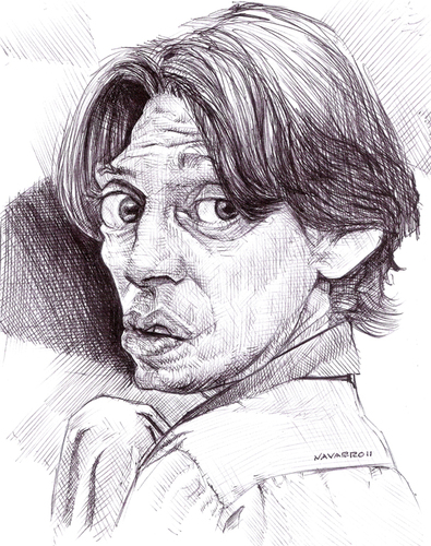 Cartoon: buscemi (medium) by salnavarro tagged biro,ballpoint,caricature,lebowsky,big,buschemi