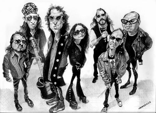 Cartoon: El Tri de Mexico (medium) by salnavarro tagged caricature,pencil,music,star,rock,and,roll,tri,de,mexico