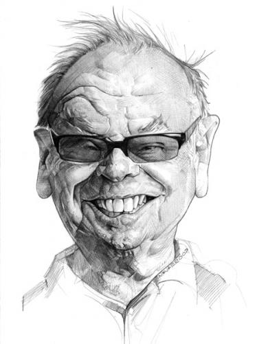 Cartoon: Jack Nicholson (medium) by salnavarro tagged caricature,pencil,hollywood,icon