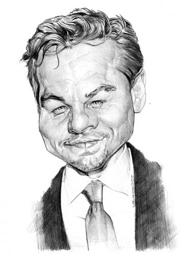 Cartoon: leonardo dicaprio (medium) by salnavarro tagged caricature,pencil