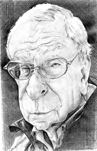 Cartoon: michael caine (medium) by salnavarro tagged caricature,pencil,hollywood,star