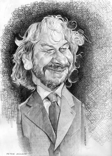 Cartoon: peter jackson (medium) by salnavarro tagged caricature,pencil