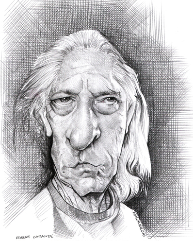 Cartoon: robert carande (medium) by salnavarro tagged caricature,pencil,crosshatching,flickr,carande