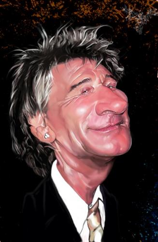 Cartoon: rod stewart (medium) by salnavarro tagged caricature,digital