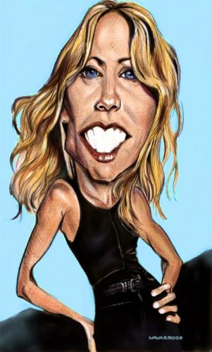 Cartoon: sheryl crow (medium) by salnavarro tagged caricature,digital,music