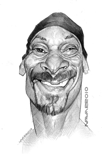 Cartoon: snoop dog (medium) by salnavarro tagged caricature,pencil,crosshatching,rapper,snop,dog