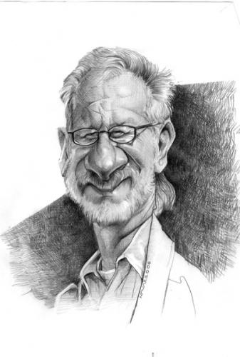 Cartoon: steven spielberg (medium) by salnavarro tagged caricature,hollywood,icon