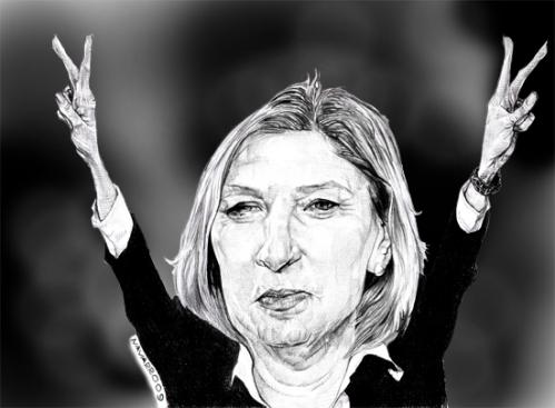 Cartoon: Tzipi Livni (medium) by salnavarro tagged caricature,pencil,international,politcs