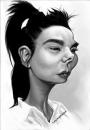 Cartoon: bjork (small) by salnavarro tagged caricature,digital