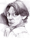 Cartoon: buscemi (small) by salnavarro tagged buschemi,big,lebowsky,caricature,ballpoint,biro