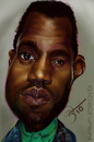 Cartoon: Kanye West (small) by salnavarro tagged caricature,fingerpainted,ipod,kanye,west