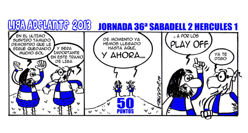 Cartoon: Division Maldita 36 (medium) by rebotemartinez tagged sabadell,adelante,liga