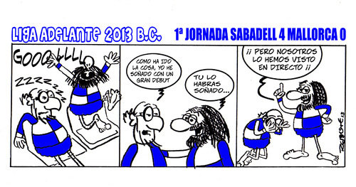 Cartoon: Division Maldita (medium) by rebotemartinez tagged liga,adelante,sabadell