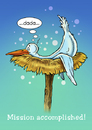 Cartoon: Mission accomplished! (small) by Stan Groenland tagged cartoon,birth,birds,baby,children,greeting,cards