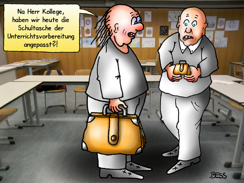 Cartoon: Arbeitsökonomie (medium) by besscartoon tagged schule,unterricht,lernen,unterrichtsvorbereitung,pädagogik,erziehung,hauptschule,realschule,gemeinschaftsschule,werkrealschule,gymnasium,lehrer,pauker,bess,besscartoon