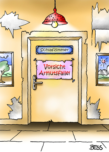 Cartoon: Armutsfalle (medium) by besscartoon tagged kinder,familie,armutsfalle,vorsicht,schlafzimmer,sexualität,armut,bess,besscartoon