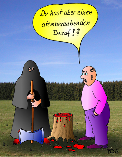 Cartoon: atemberaubender Job (medium) by besscartoon tagged besscartoon,bess,hinrichtung,blut,arbeit,job,beruf,henker,männer