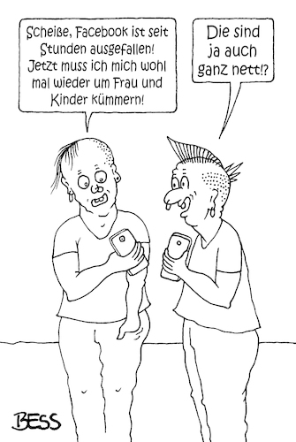 Cartoon: Ausfall (medium) by besscartoon tagged mark,zuckerberg,facebook,internet,social,media,ausfall,familie,soziales,netzwerk,informatik,computer,technik,digitalisierung,handy,smartphone,bess,besscartoon