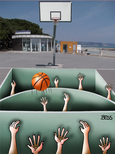 Cartoon: Basketball (medium) by besscartoon tagged basketball,optische,täuschung,sport,ceriale,bess,besscartoon