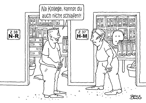 Cartoon: Büroschlaf (medium) by besscartoon tagged büro,arbeit,arbeiten,schlafen,beamte,akten,kollege,büroschlaf,arbeitswelt,bess,besscartoon