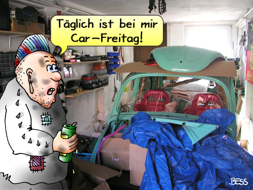 Cartoon: Car-Freitag (medium) by besscartoon tagged car,auto,technik,ostern,fest,karfreitag,aufersteheung,christentum,kirche,inri,religion,katholisch,evangelisch,kreuz,kreuzigung,jesus,bess,besscartoon