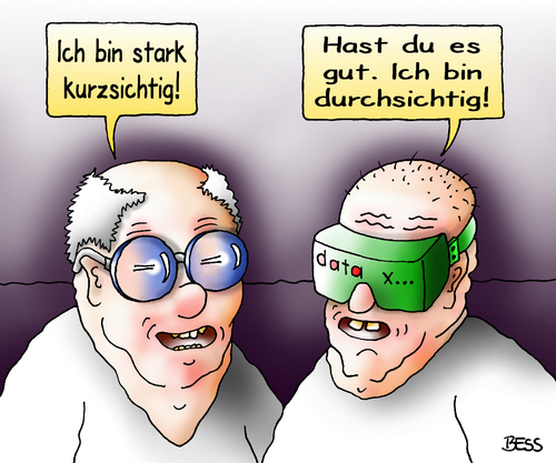 Cartoon: durchsichtig (medium) by besscartoon tagged kurzsichtig,durchsichtig,soziale,netzwerke,besscartoon,bess,computer,internet,gläserne,bürger,technik,datenbrille