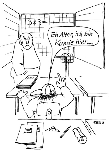 Cartoon: Eh Alter... (medium) by besscartoon tagged besscartoon,bess,pädagogik,schüler,kunde,lehrer,erziehung,schule