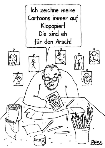 Cartoon: Für den Arsch (medium) by besscartoon tagged cartoon,zeichnen,klopapier,arsch,bess,besscartoon