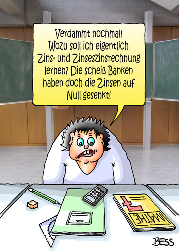 Cartoon: für die Katz (medium) by besscartoon tagged zinsrechnung,zinseszinsrechnung,schule,schüler,pädagogik,mathematik,lernen,bildung,banken,zinsen,erziehung,bess,besscartoon