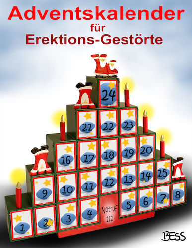 Cartoon: für Erektions-Gestörte (medium) by besscartoon tagged weihnachten,advent,adventskranz,potenz,impotenz,notruf,erektion,erektionsstörung,vorweihnachtszeit,fest,bess,besscartoon