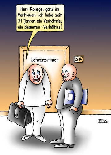 Cartoon: Geständnis (medium) by besscartoon tagged schule,lernen,unterricht,lehrer,beamten,verhältnis,pädagogik,erziehung,hauptschule,realschule,gemeinschaftsschule,werkrealschule,gymnasium,pauker,bess,besscartoon