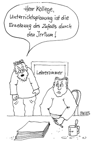 Cartoon: Glücksspiel (medium) by besscartoon tagged besscartoon,bess,irrtum,zufall,unterricht,lehrer,pädagogik,schule