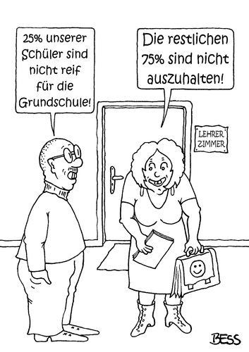 Cartoon: Grundschulreife (medium) by besscartoon tagged schule,reife,pädagogik,lehrer,pauker,lernen,grundschule,hauptschule,realschule,werkrealschule,schüler,gemeinschaftsschule,gymnasium,bess,besscartoon