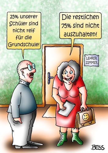 Cartoon: Grundschulreife (medium) by besscartoon tagged schule,reife,pädagogik,lehrer,pauker,lernen,grundschule,hauptschule,realschule,werkrealschule,schüler,gemeinschaftsschule,gymnasium,bess,besscartoon