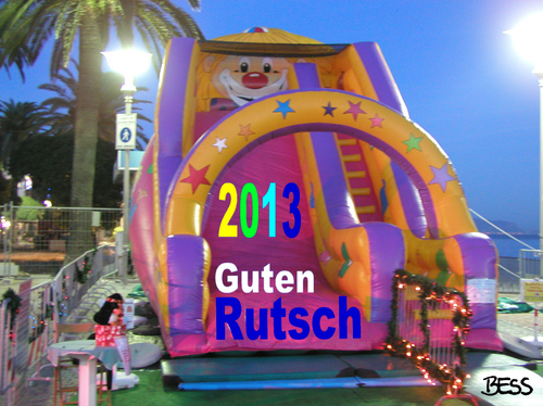 Cartoon: Guten Rutsch (medium) by besscartoon tagged silvester,neujahr,feiern,rutsch,rutschen,neuesjahr,neues,jahr,prost,gesundheit,2013,bess,besscartoon