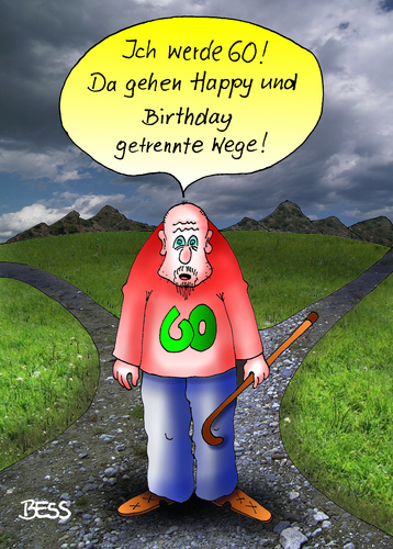 Cartoon: Happy Birthday (medium) by besscartoon tagged alt,alter,rentner,geburtstag,happy,birthday,bess,besscartoon