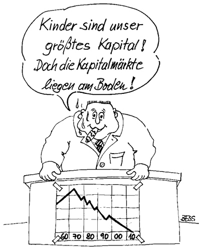 Cartoon: Kinder sind unser Kapital (medium) by besscartoon tagged kapital,kinder,kapitalmärkte,manager,zukunft,krise,bess,besscartoon